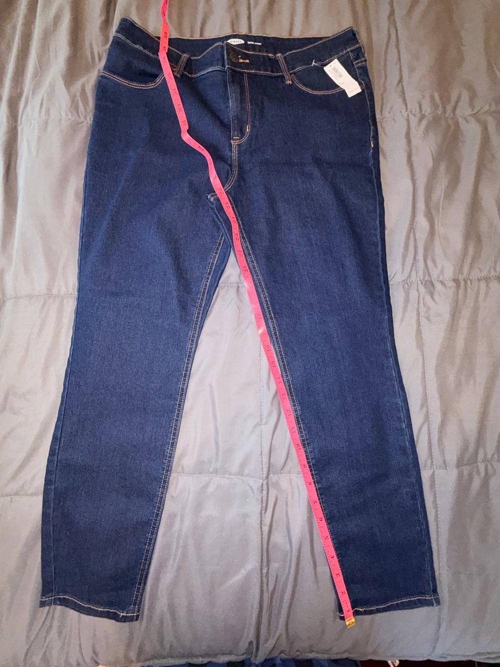 NWT Old Navy Super Skinny Dark Wash Jeans Size 12 Short - Picture 5 of 8